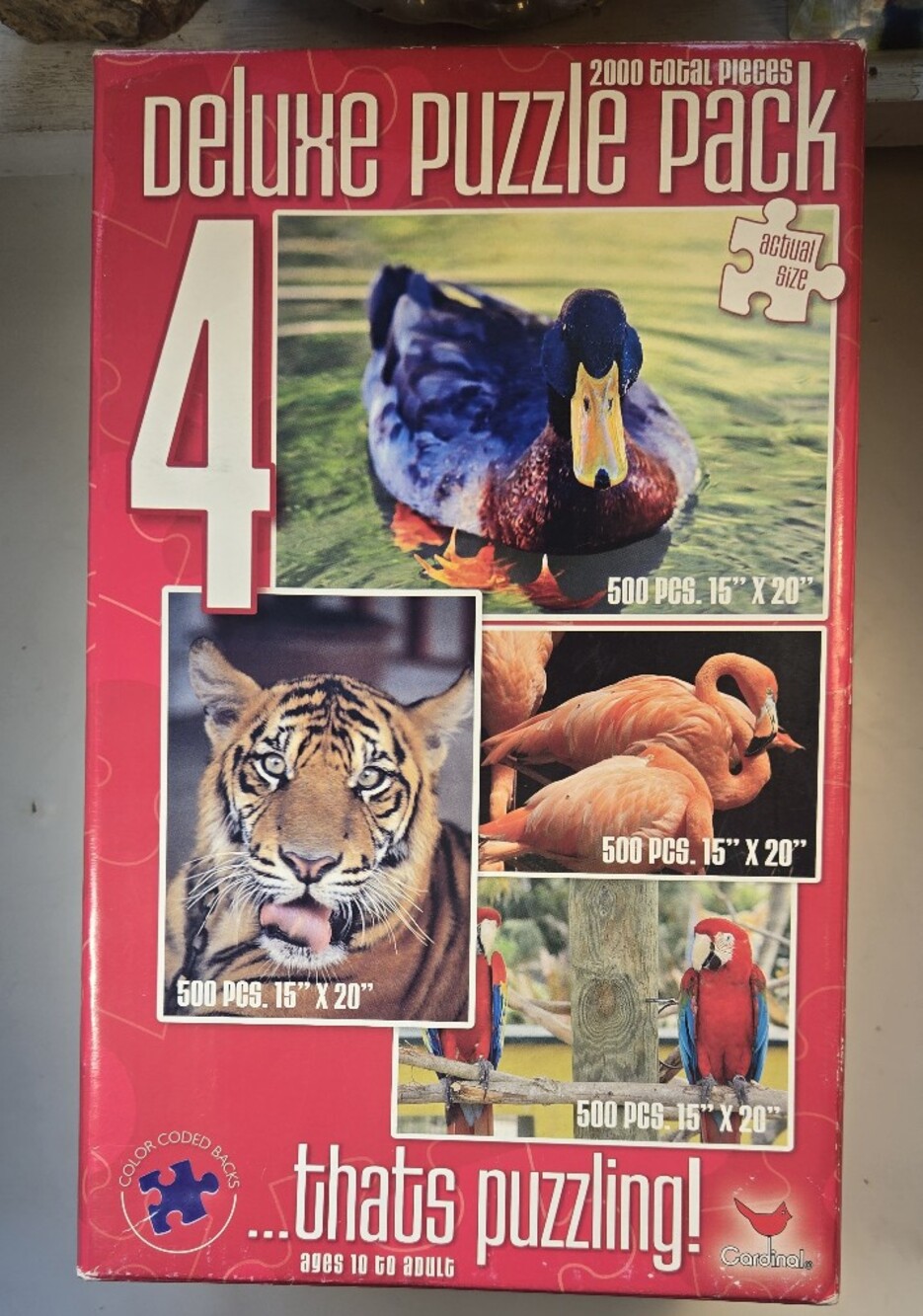 Cardinal Games Deluxe Jigsaw Puzzle Pack 4-Set